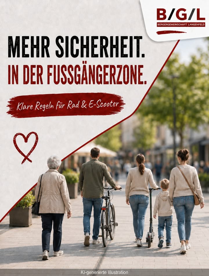 🚶 Mehr Sicherheit in Langenfelds Fußgängerzone 🚲🛴