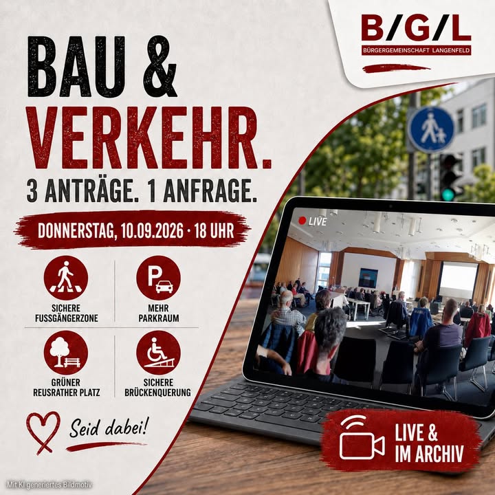 🏗️🚦 Bau- und Verkehrsausschuss: Unsere Themen für Langenfeld