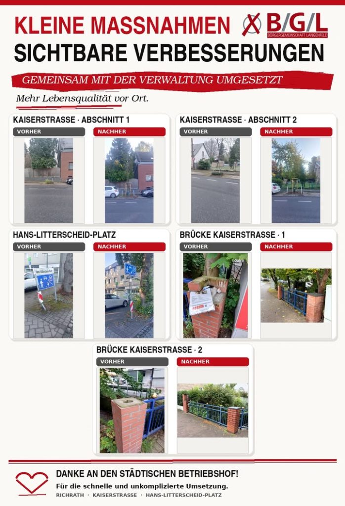 Kleine Maßnahmen, die vor Ort etwas bewegen.