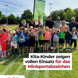 Kita-Kinder zeigen vollen Einsatz für das Minisportabzeichen