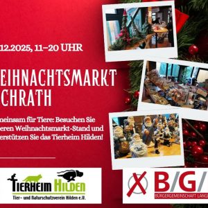 🎄✨ Besuchen Sie uns auf dem Richrather Weihnachtsmarkt – Gemeinsam für die Tiere! ✨🎄