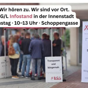 Einladung zu unserem Infostand am 7. März in der Schoppengasse