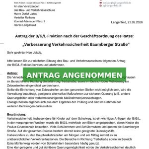 🚸 Mehr Sicherheit für den Schulweg in Berghausen – erster Schritt geschafft!