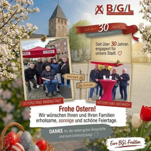 Ostersamstag waren wir mit zwei Osterständen in der Innenstadt und…