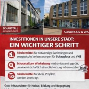 Investitionen in unsere Stadt – ein wichtiger Schritt.