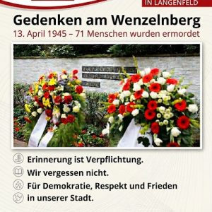 Heute haben wir als B/G/L-Fraktion am Wenzelnberg innegehalten.