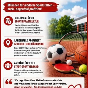 🏅 NRW-Sportförderung stärkt auch Langenfelder Vereine