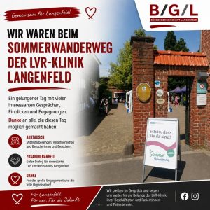 Heute waren wir als B/GL-Fraktion beim Sommerwanderweg der LVR-Klinik Langenfeld zu Gast.