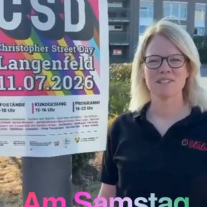 Morgen ist CSD in Langenfeld! 🌈 Besucht unseren B/G/L-Infostand und…