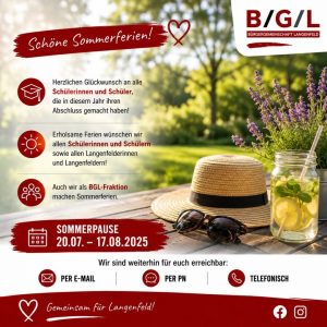 🌞 Die B/G/L-Fraktion wünscht allen Langenfelderinnen und Langenfeldern eine schöne…
